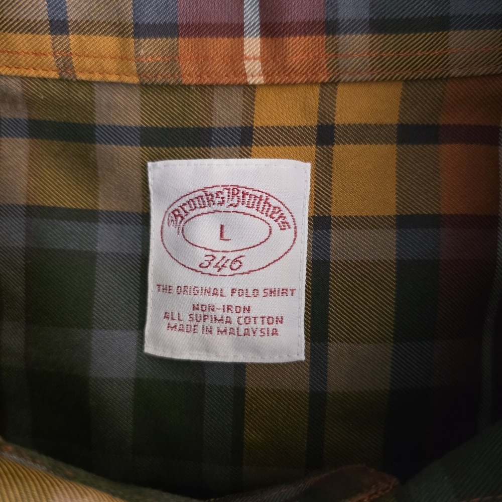 Lot Of 2 Brooks Brothers Shirt Men Multicolor Plaid Long Sleeve Non Iron Large - Picture 8 of 13